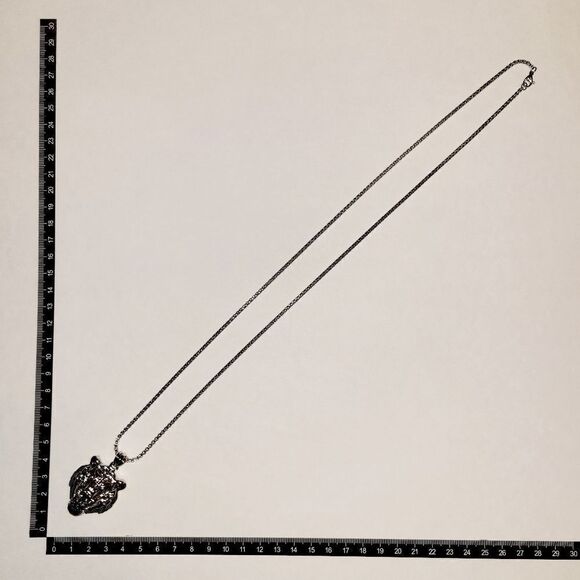 Brand New Tiger Head Silver Necklace - Picture 7 of 8